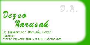 dezso marusak business card